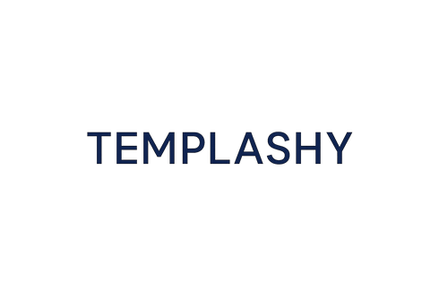 Make a simplist looking logo with the name Templashy, 2 colors max